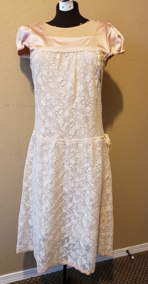 Women Vintage Lace one piece Party Dress - Picture 1 of 4